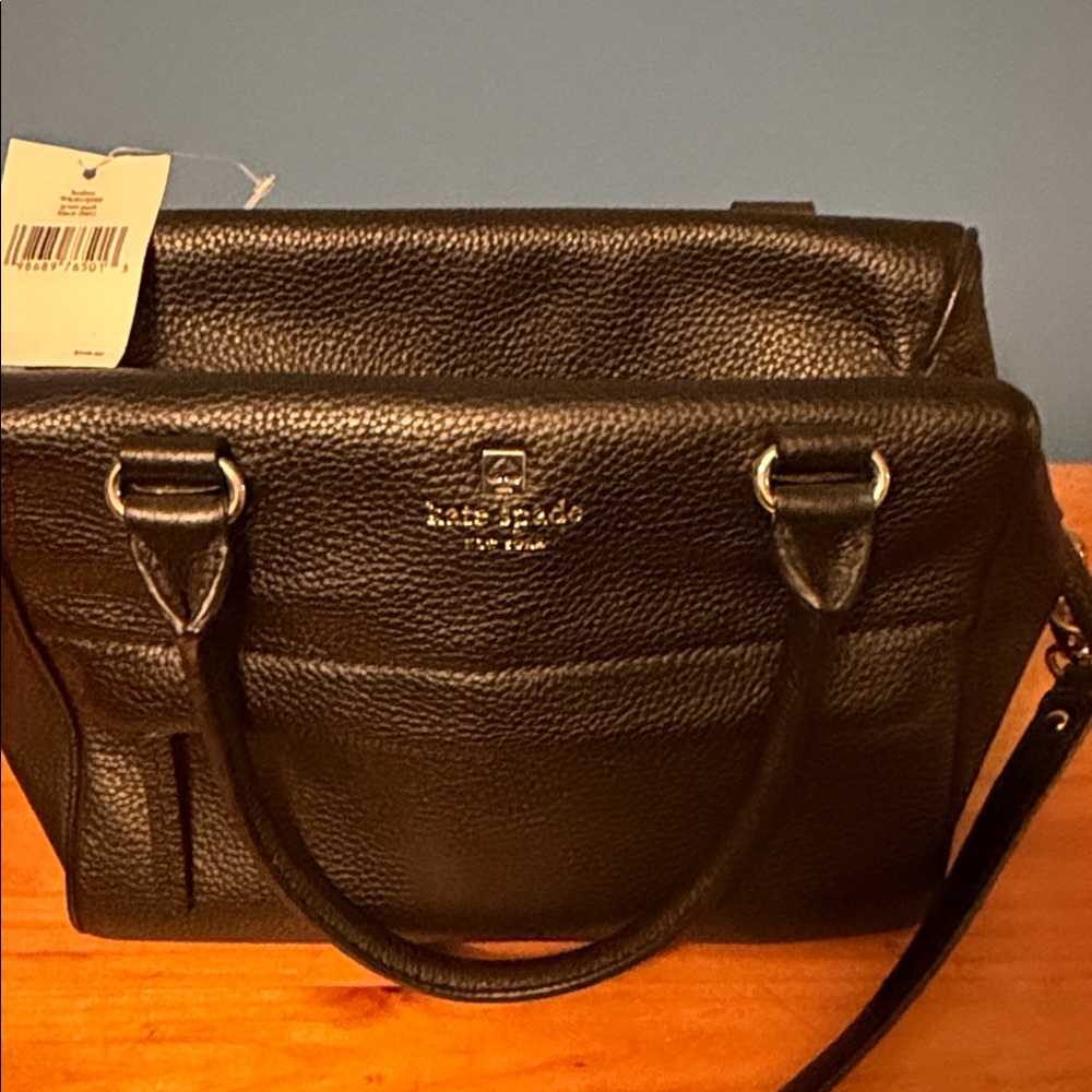 Kate Spade Black Textured SatchelNWT